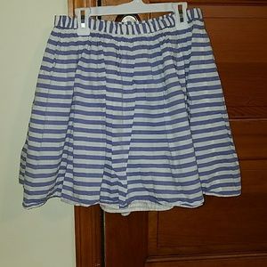 Purple/white striped skirt - Gap